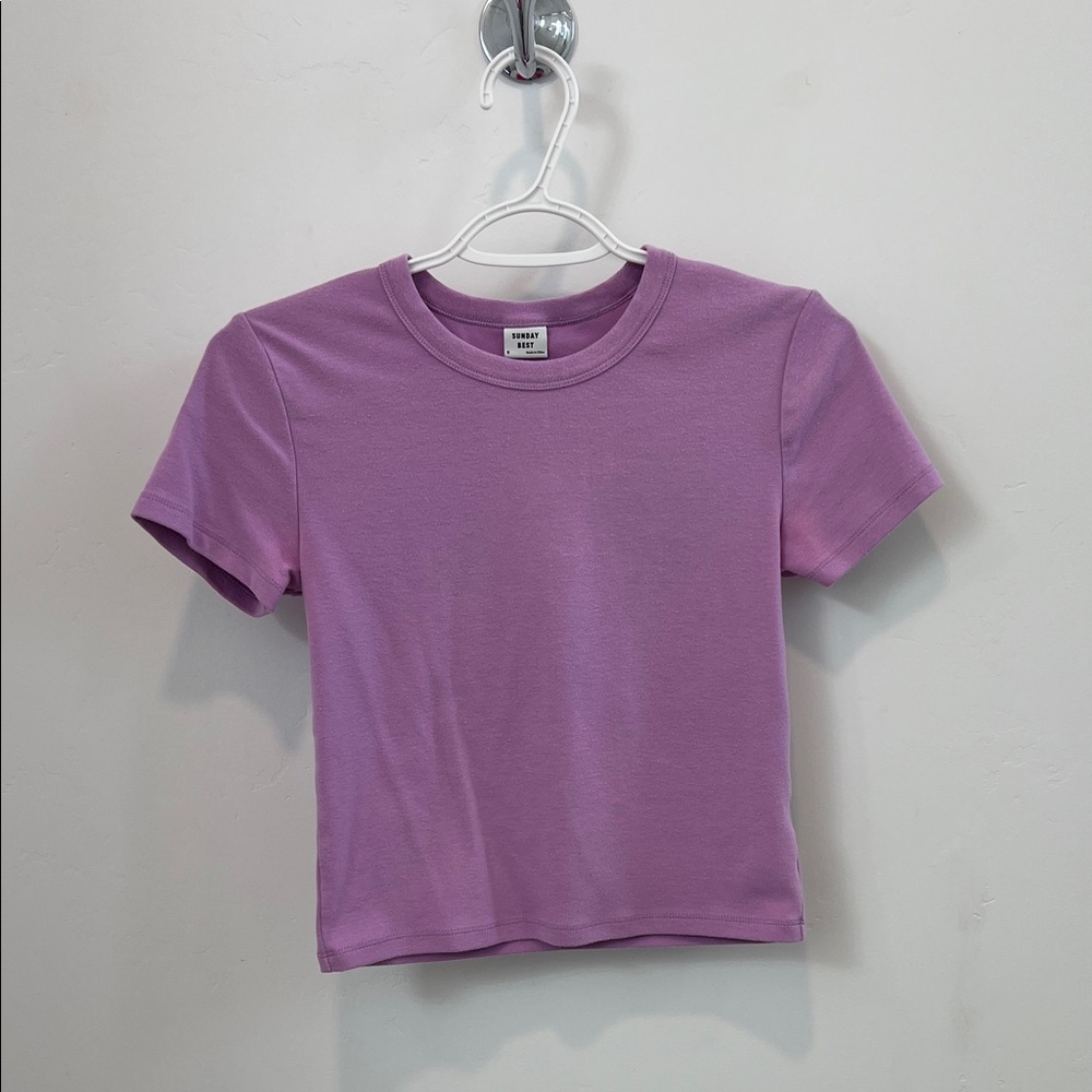 Aritzia Lilac Short Sleeve Tee